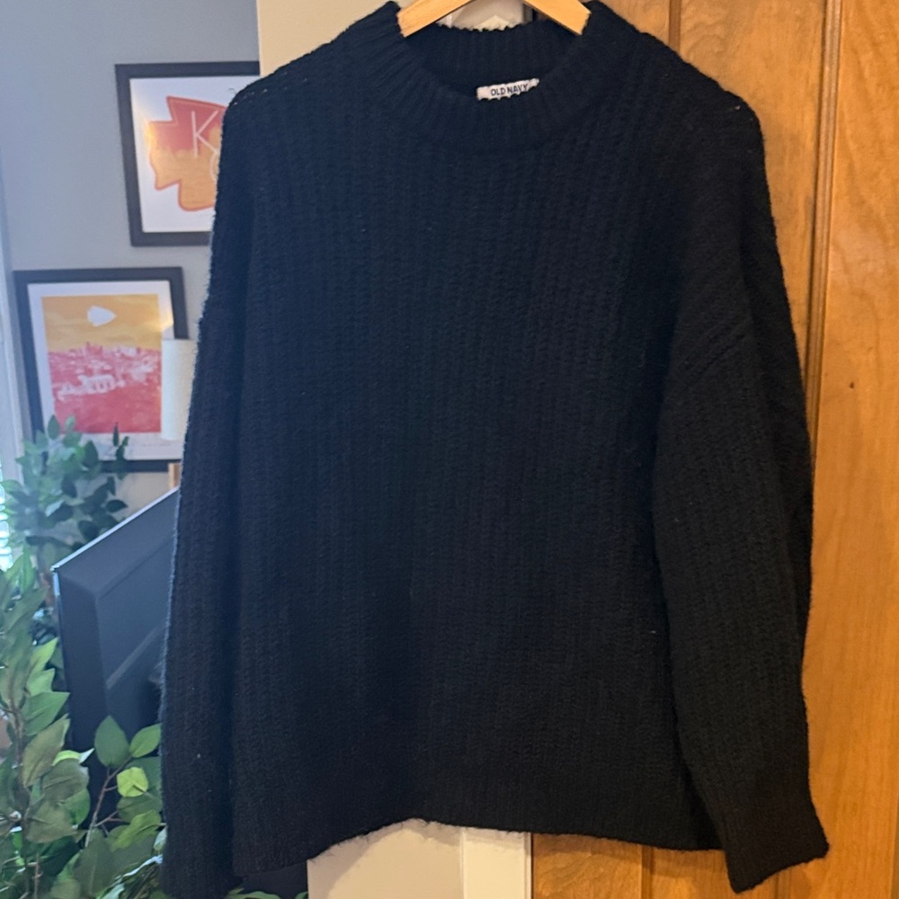 Old Navy Black Crew Neck Sweater